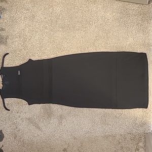 express black mesh dress Body Contour Mesh Ruched Side Slit Midi Dress With Bra Cups